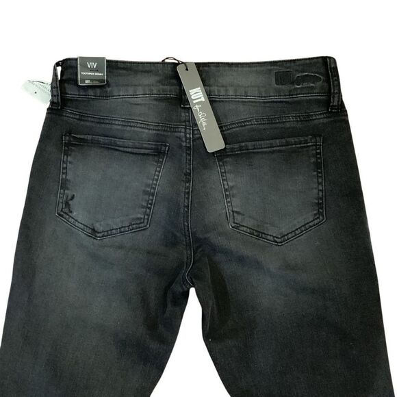NWT Kut from the Kloth Viv Skinny black denim Jean Size 6 - Picture 3 of 16